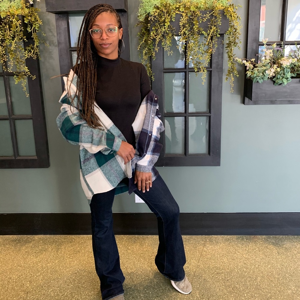 Double plaid shacket